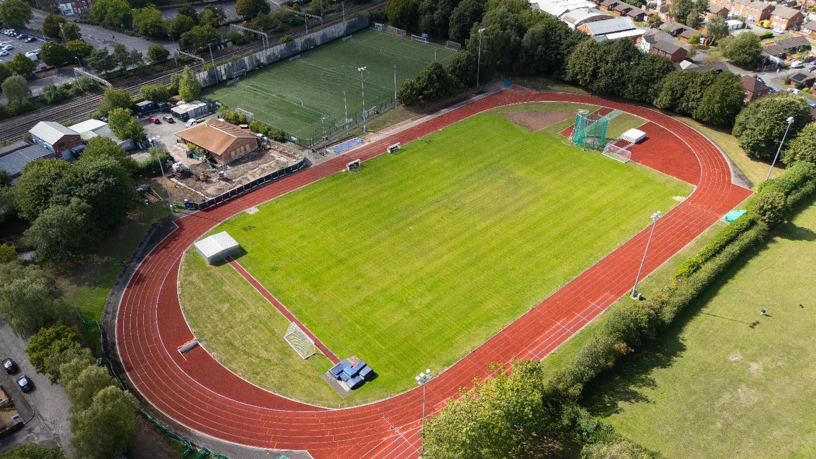 Cumberland Arena athletics track, Cumberland Sports Ground, The Wharf, Thomas Street, Crewe, CW1 2BD