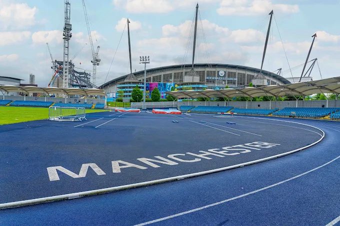 Manchester athletics track, Sportcity, Rowsley Street, Manchester, M11 3FF